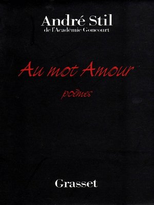 cover image of Au mot amour